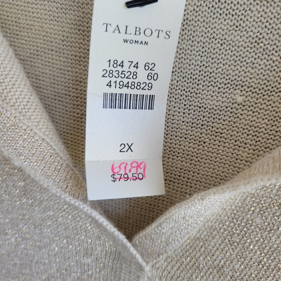 Talbots lightweight sweater 2X NWT - Picture 3 of 4